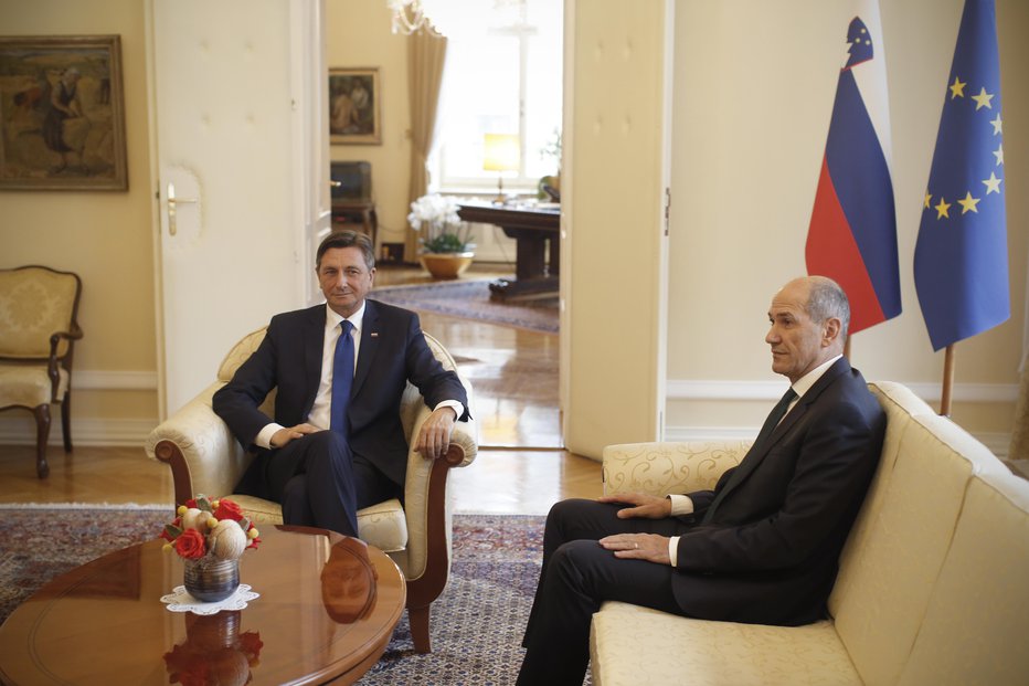 Fotografija: Borut Pahor in Janez Janša. FOTO: Jure Eržen, Delo