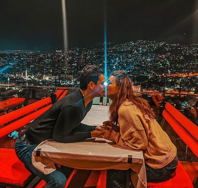 Zaljubljenca sta se pred dnevi mudila v Sarajevu. FOTO: Zaslonski posnetek, Instagram