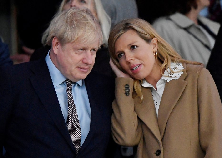 Fotografija: Boris Johnson s partnerico Carrie Symonds. FOTO: Reuters