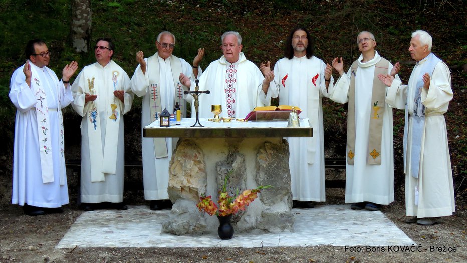 Fotografija: Somaševalo je sedem duhovnikov. FOTO: Boris Kovačič
