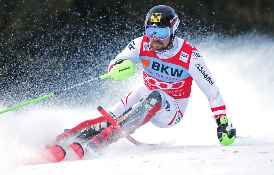 Fotografija: Olimpijski zmagovalec v alpski kombinaciji Marcel Hirscher. FOTO: Denis Balibous, Reuters