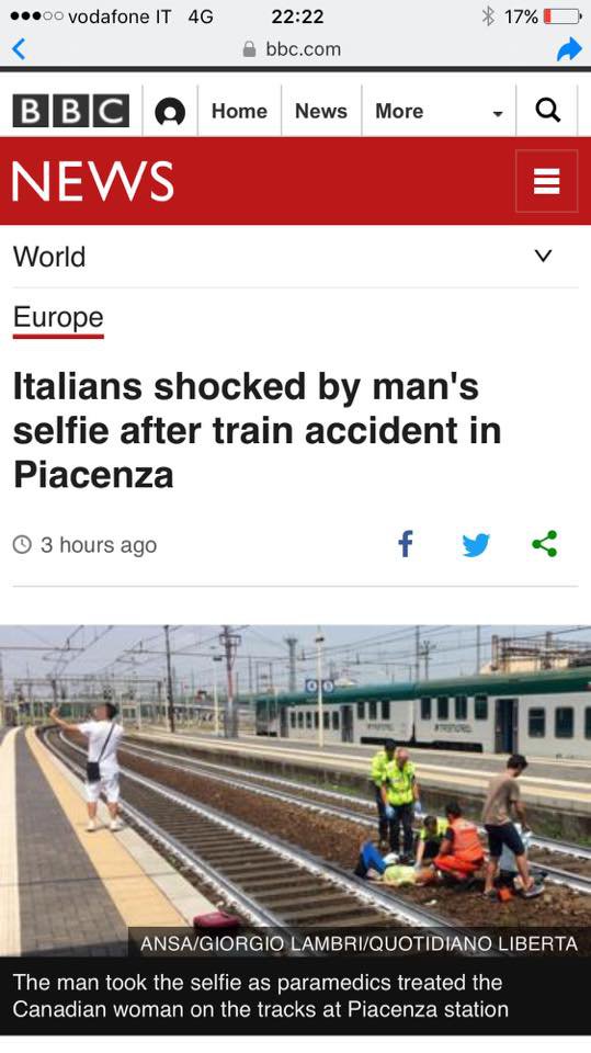 Fotografija: Italijani so šokirani. FOTO: Facebook