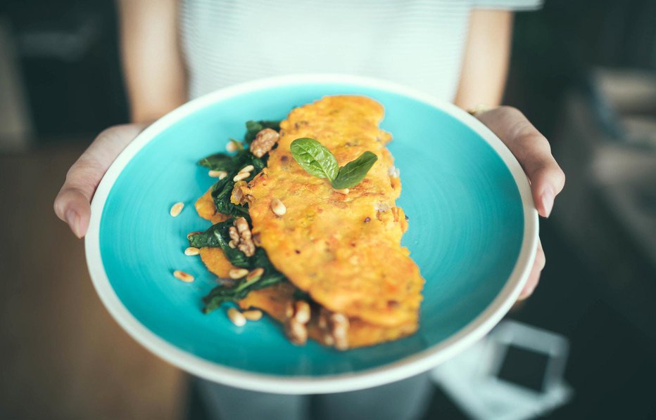 Fotografija: Špinačna jajčna omleta. FOTO: Unsplash