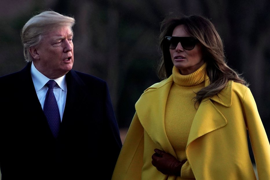 Fotografija: Donald in Melania Trump. FOTO: Reuters