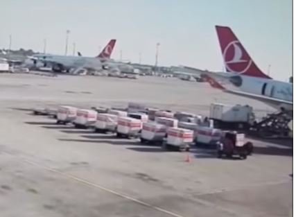 Fotografija: Letališče v Carigradu. FOTO: Zaslonski posnetek