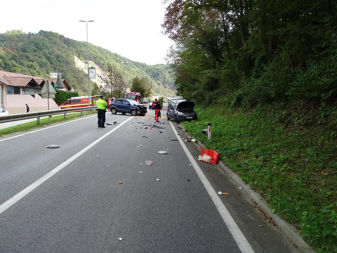 Današnja nesreča, v kateri je umrla 29-letnica. FOTO: PGE Krško
