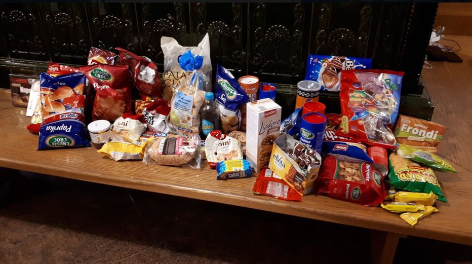 Fotografija: Hrana, ki jo otroci prinesejo v CŠOD. FOTO: Facebook
