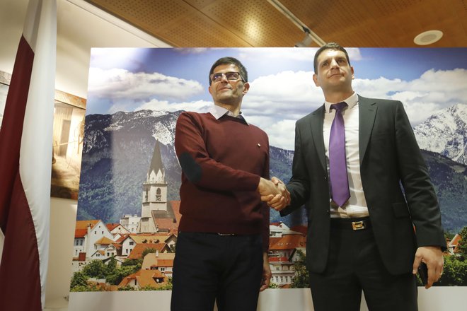 Zoran Stevanović in Matjaž Rakovec gresta v boj za župana Kranja. FOTO: Leon Vidic, Delo