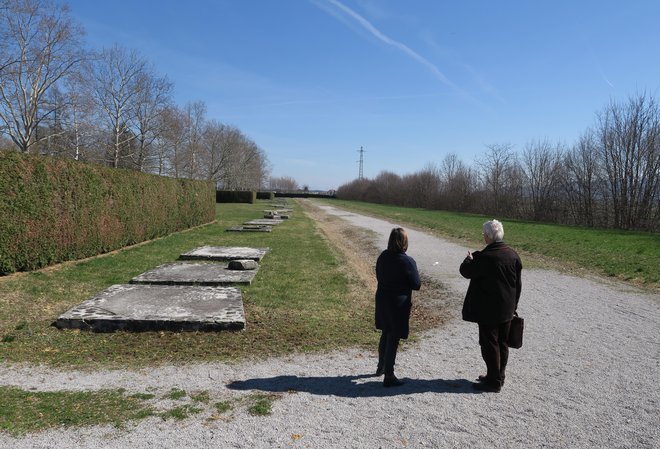 Ostanki rimske ceste in temelji antičnih družinskih grobnic FOTO: DEJAN JAVORNIK