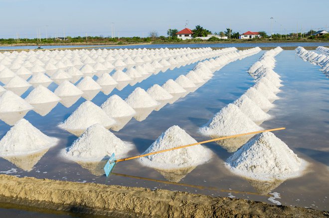 Morsko sol pridobivajo z naravnim postopkom kristalizacije v solinah. FOTO: Guliver/Getty Images