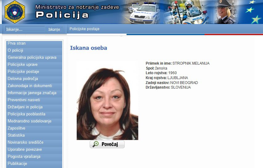 Fotografija: Leta 2012 se je pojavila na sodniji v Slovenskih Konjicah, toda za to na ljubljanski niso vedeli.
