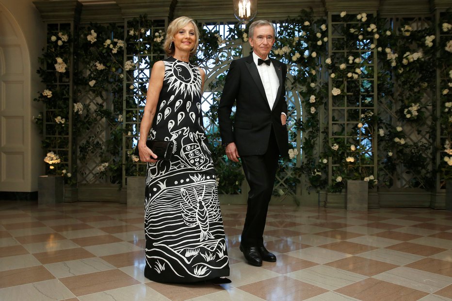 Fotografija: Z ženo Hélène Mercier na državniški večerji v Beli hiši v čast francoskega predsednika Emmanuela Macrona FOTOgrafije: Reuters