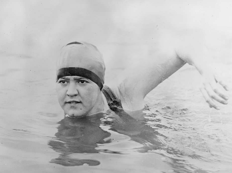 Fotografija: Prva ženska, ki je preplavala kanal, je bila Gertrude Ederle. FOTO: WIKIPEDIA