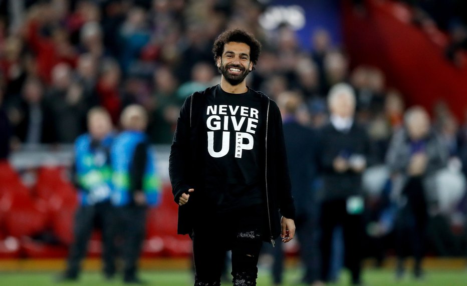Fotografija: Mohamed Salah je pred dvema letoma proti Barceloni verjel v čudež, zdaj ga bo poskušal ustvariti proti Realu. FOTO: Martin Rickett/Reuters