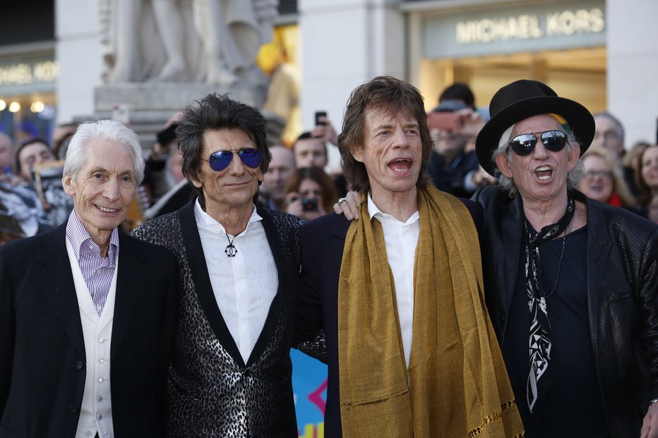 Fotografija: Charlie Watts, Ronnie Wood, Mick Jagger in Keith Richards. FOTO: Luke Macgregor, Reuters Pictures