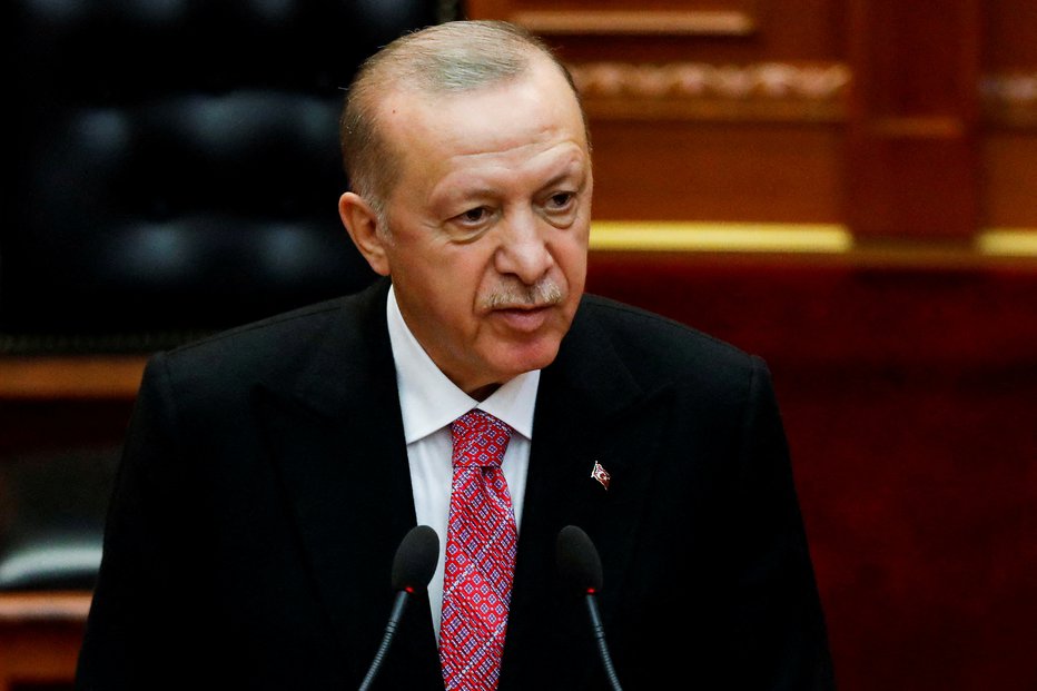 Fotografija: Turški predsednik Erdogan. FOTO: Florion Goga, Reuters

