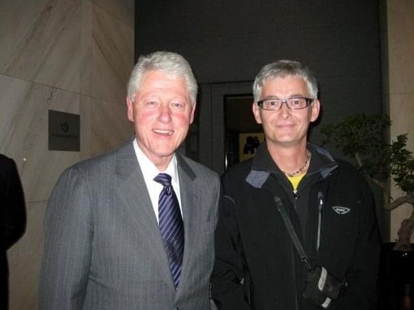 Fotografija: Bill Clinton in Jaka Prijatelj FOTO: Osebni Arhiv

