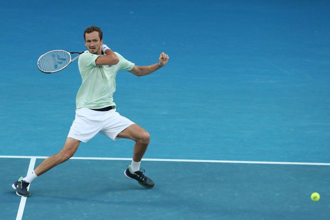 Daniil Medvedjev je bil favorit za zmago v Melbournu. FOTO: Brandon Malone/AFP

