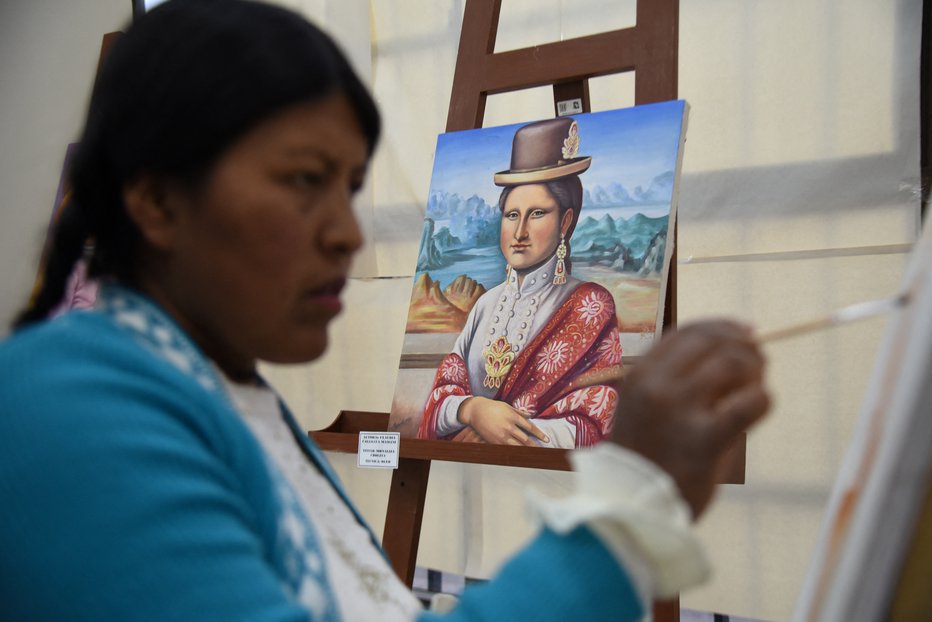 Fotografija: Njena Mona Liza je prav posebna. FOTOGRAFIJE: Claudia Morales/Reuters
