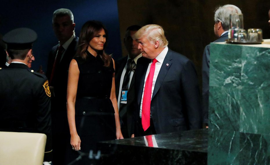 Fotografija: Pahor je Melanio in Donalda Trumpa srečal leta 2018. FOTO: Reuters
