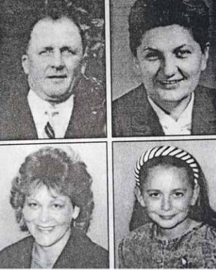 Umorjeni Štefan Poharc, žena Frančiška, podnajemnica Helena Krošlin in njena 17-letna hči Viktorija.
