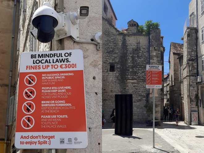 Prepovedi v Splitu FOTO: FB Mesto Split