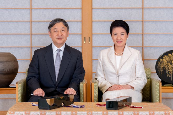 Cesar Naruhito in njegova žena, cesarica Masako FOTO: Imperial Household Agency Of Jap Via Reuters