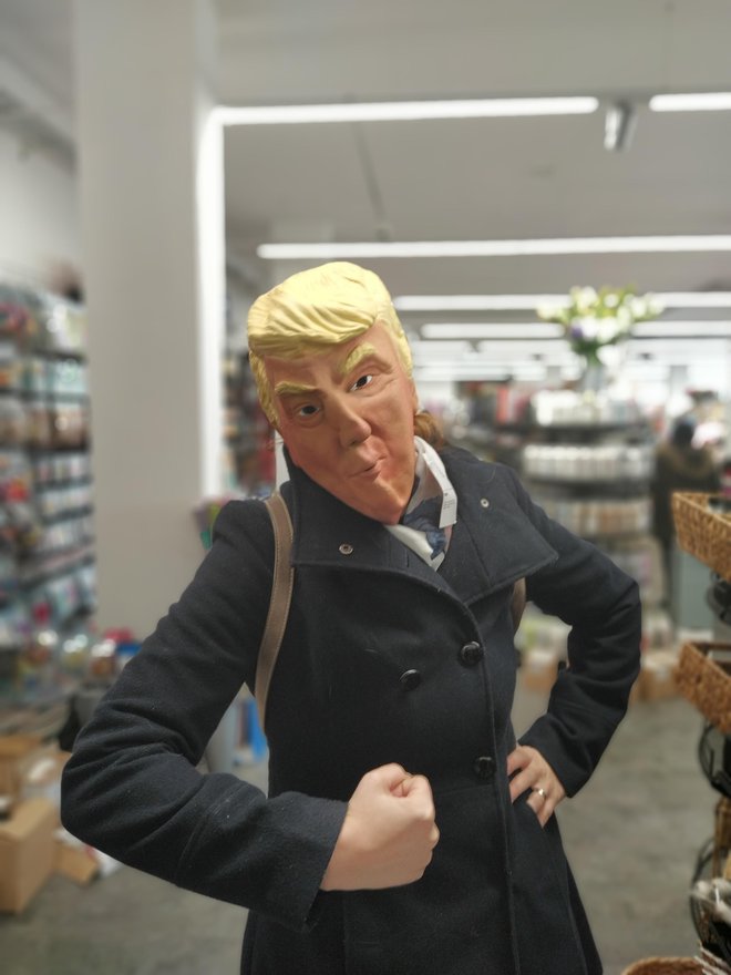 Maska Donalda Trumpa. FOTO: Saška, bralka poročevalka