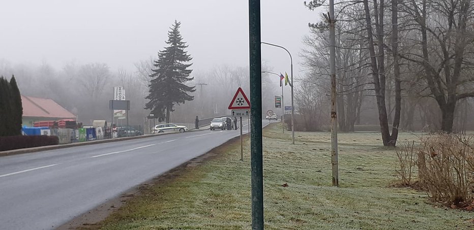 Fotografija: Policijske barikade v Radencih. FOTO: Radar Pomurja