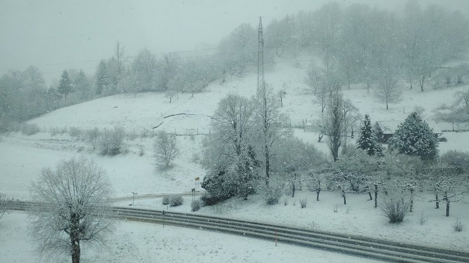Fotografija: Predvsem v hribih severne Primorske lahko prebivalci pričakujejo snežno odejo. FOTO: bralec Anton