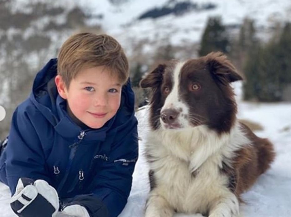 Fotografija: Princ Vincent je poziral s psičko Grace. FOTOGRAFIJE: Instagram