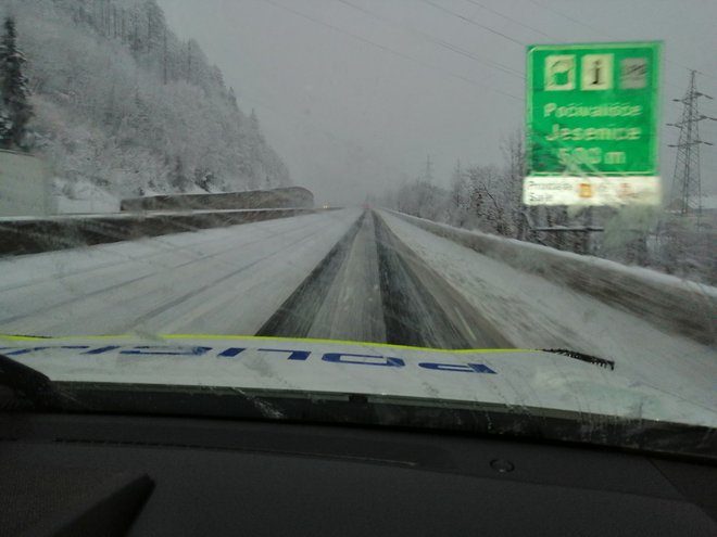 Gorenjska avtocesta v smeri Lipce–Karavanke. FOTO: Policija