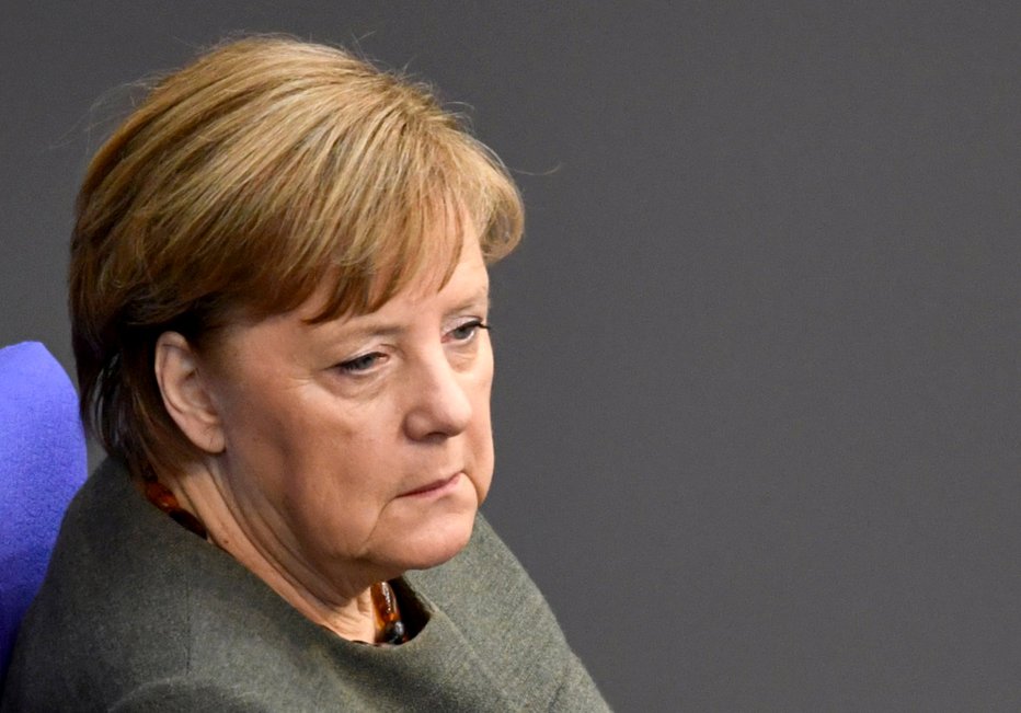 Fotografija: Skrb vzbujajoče besede Angele Merkel. FOTO: Reuters