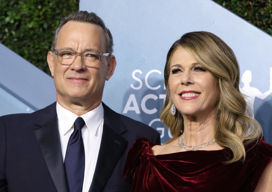 Fotografija: Tom Hanks in Rita Wilson imata koronavirus. FOTO: Reuters
