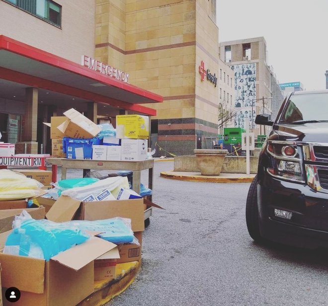 Po zajetni donaciji najosnovnejše zaščitne opreme so v Atlanti malce lažje zadihali. FOTO: Instagram