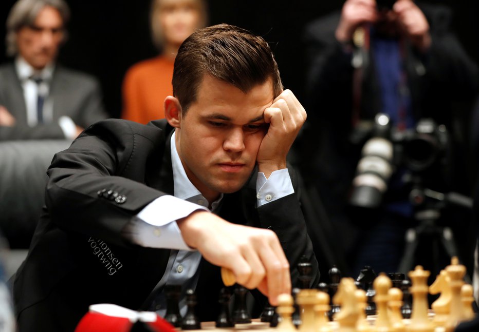 Fotografija: Magnus Carlsen si že od leta 2013 lasti naslov svetovnega prvaka v šahu. FOTO: Reuters