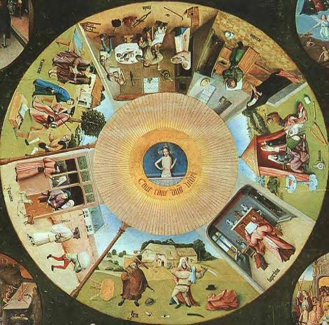 Hieronymus Bosch (1450–1516): Sedem smrtnih grehov FOTO: WIKIPEDIA