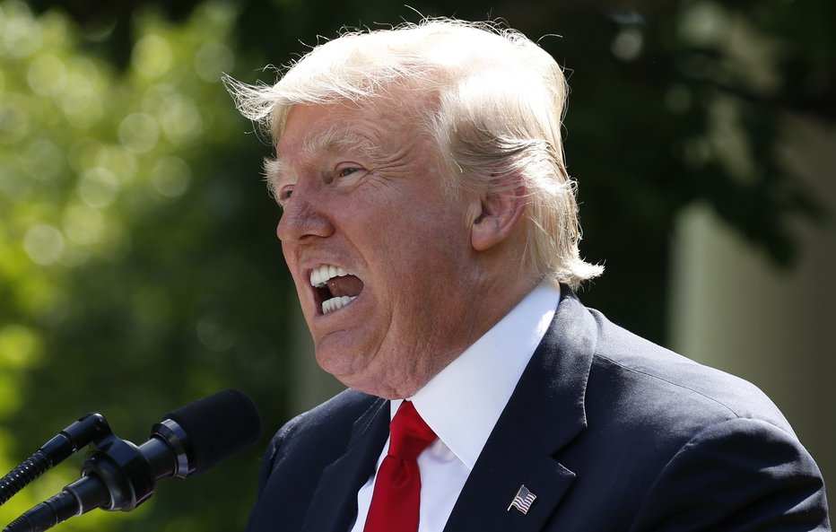 Fotografija: U.S. President Donald Trump announces his decision that the United States will withdraw from the Paris Climate Agreement, in the Rose Garden of the White House in Washington, U.S., June 1, 2017. REUTERS/Joshua Roberts [avtor:ROBERTS JOSHUA] FOTO: Joshua Roberts Reuters Pictures