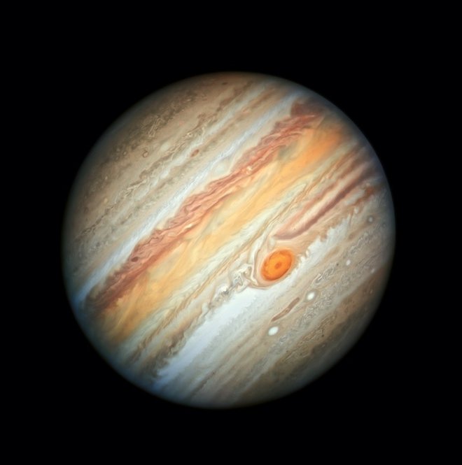 Jupiter, kot ga je ujel teleskop. FOTO: Hubblesite.org
