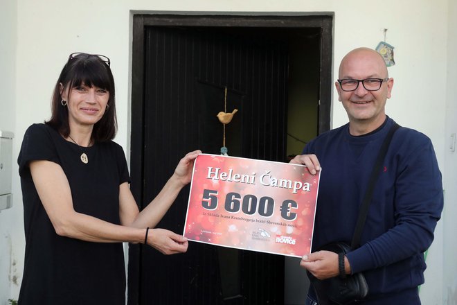 Helena Čampa je prejela še zadnji ček Krambergerjevega sklada. FOTO:Igor Mali