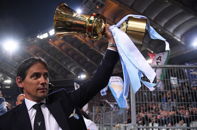 Inzaghi je kot trener rimskega kluba v pretekli sezoni osvojil italijanski pokal. FOTO: Reuters