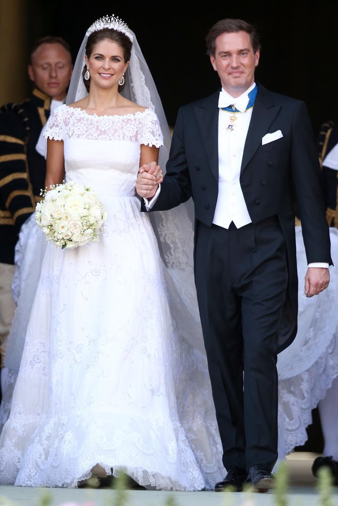 Švedska princesa Madeleine in Christopher O'Neill sta si večno zvestobo obljubila pred sedmimi leti. FOTO: getty Images