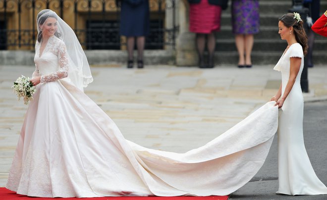 Kate je v svoji poročni obleki navdušila. FOTO: Getty Images