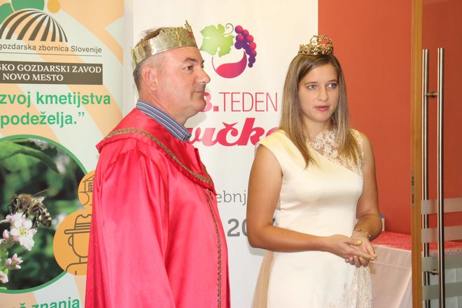 Še aktualni kralj cvička Toni Jarkovič in Ana Pavlin, aktualna vinska kraljica, ki je bila cvičkova princesa v letu 2018.
