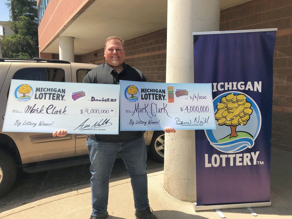Fotografija: Mark Clark je že drugič zadel jackpot! FOTO: Michigan Lottery