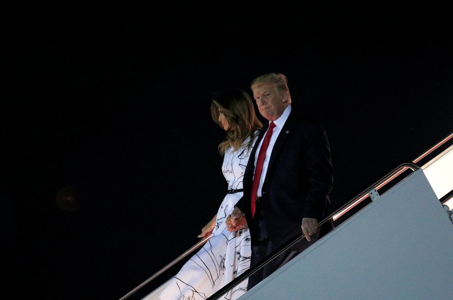 Fotografija: Donald Trump in Melania Trump.  FOTO: Tom Brenner, Reuters