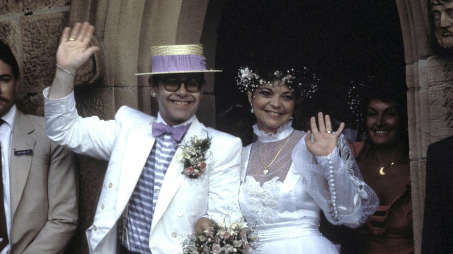 Fotografija: Renate Blauel in Elton John sta se poročila leta 1984.