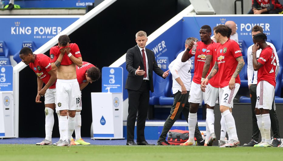 Fotografija: Če bodo nogometaši Manchester Uniteda poslušali trenerja Oleja Gunnarja Solskjaerja, potem jim rezultatsko lahko dobro kaže. FOTO: Carl Recine/Reuters