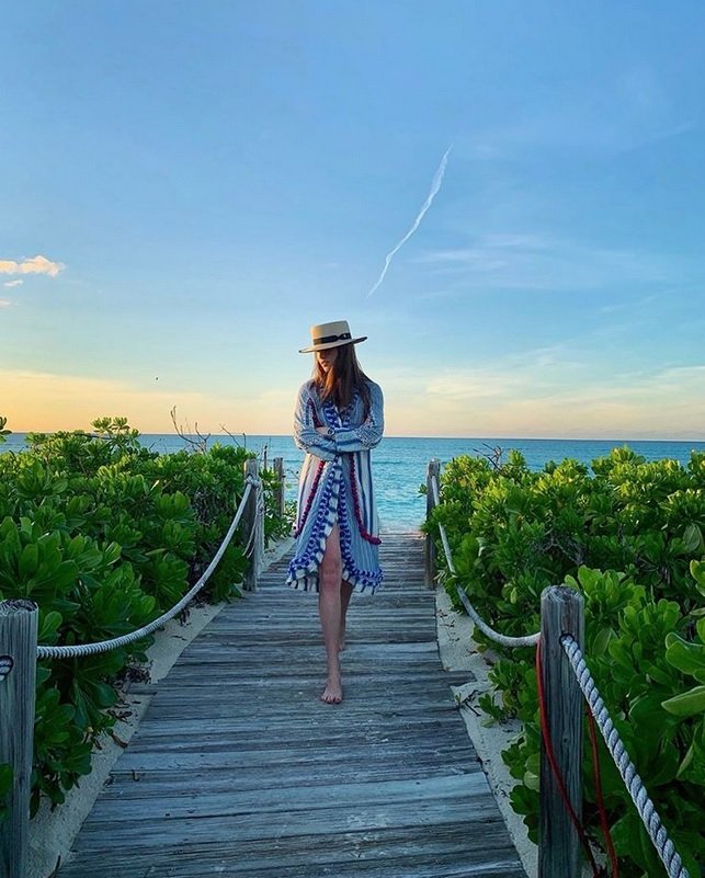 Fotografija: Večkrat na leto se poda na luksuzne počitnice. Fotografija je bila posneta na tropskih otokih Turks in Caicos.
