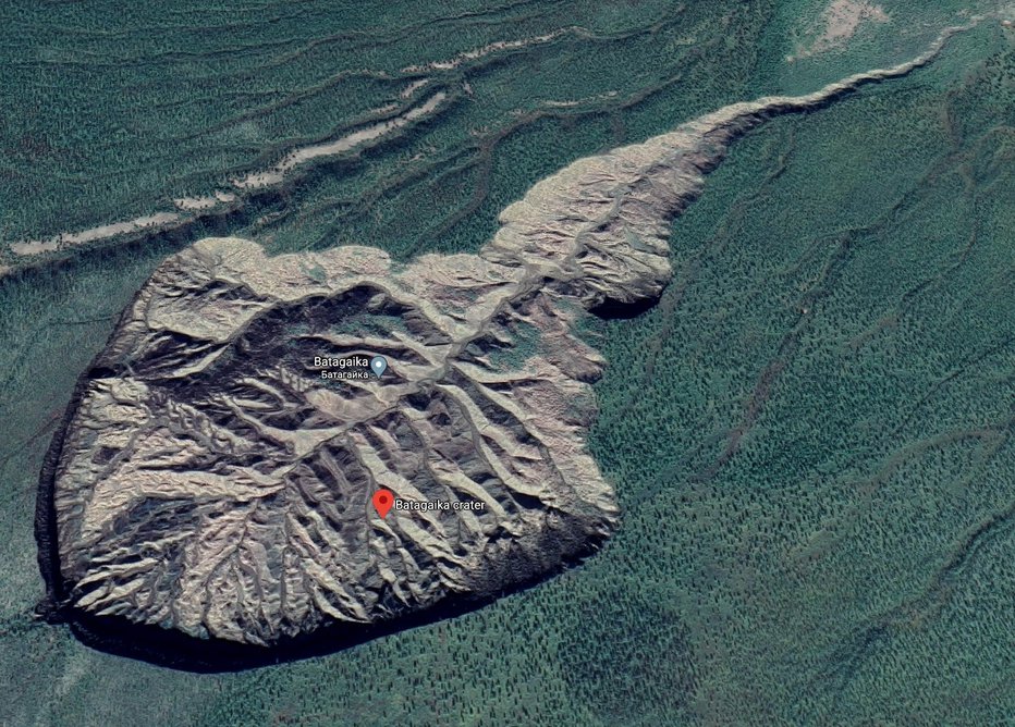 Fotografija: Krater Batagajka. FOTO: Google Maps